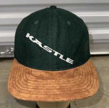 Vintage Kastle Ski Team Hat Wool Suede Strapback USA Made Skiing 80's 90's NEW picture