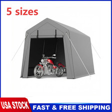 Storage Tent Portable Sheds 6x6/6x8/7x10/7x12/10x10 FT W/Rolled up Zipper Door picture
