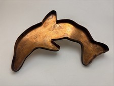 *RARE* HUGE 10”Vintage Michael Bonne Jumping Dolphin Cookie Cutter Copper picture