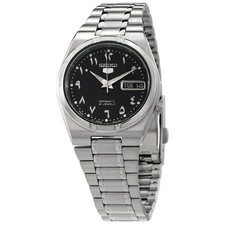 Seiko 5 Automatic Black Arabic Dial Stainless Steel Men's Watch SNK063J5 picture