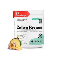 ColonBroom Psyllium Fiber Powder with Stevia, Tropical Fruits, 50 Serv picture