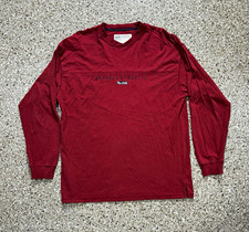 Russell Athletic Vintage Varsity Men’s XL Red Long Sleeve Crew Neck Logo Tee picture