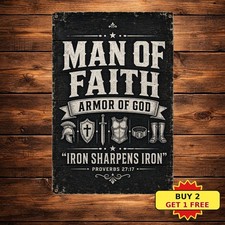 Holy Bible Christian Faith Sign Scripture Quote Metal Tin Sign Wall Decor picture