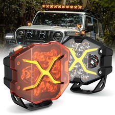 2x NOVSIGHT X Series 4 Inch LED Pods Off-Road Lamp Super Bright with Light Cover picture