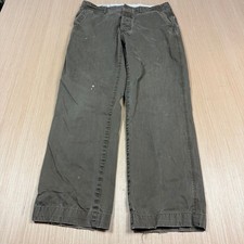 y2k J Crew Vintage Field Chinos Pants Distressed Army 34x32 actual 31 canvas picture