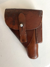 Pre 1945 WW2 German Holster Walther PPK D.R.G.M. Akah Marked Brown Leather picture