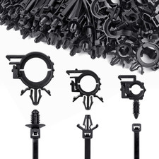 180Pcs Nylon Universal Cable Tie Buckle with Car Wire Loom Routing Clips picture