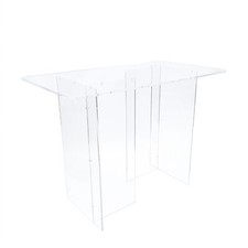 Clear Acrylic Dinning Table Church Holy Communion Tradeshow Display 42X24X31