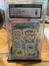 PSA 9 Mint | Pokemon Japanese Sealdass Stitch Touch Togepi Togepy #06 Card 1998 picture