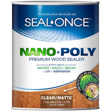 SEAL-ONCE NANO+POLY Outdoor Wood Sealer Premium Transparent Polyurethane, 1 QT picture