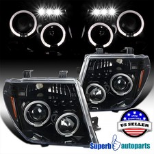 Fit 2005-2008 Frontier Pathfinder Halo Projector Headlight Polished Black picture