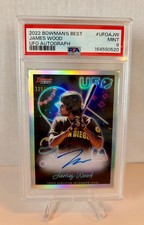 2022 Bowman's Best James Wood UFO Autograph #UFOAJW /250 PSA 9 picture