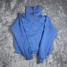 Spanx AirEssentials Half Zip Pullover Blue Sweatshirt S 8R651WP1QGDSXSM picture