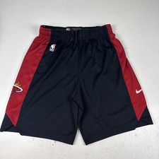 Nike NBA Engineered Miami Heat Authentic Dri-FIT Shorts Men's M Black Red picture