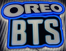BTS x OREO Official LED Neon Sign Winner Prize Event Rare 50 Winners Korea picture