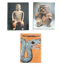 Pre-Columbian Vintage Art Book Lot 3 Mexico Costa Rica Land Collection Aztec picture