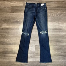 Express Skyscraper High Rise Jeans Stretch Button Fly Blue Women’s 10 NWT $79 picture