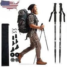 2x Trekking Poles Nordic Walking Hiking Sticks Anti-shock Adjustable Alpenstock picture