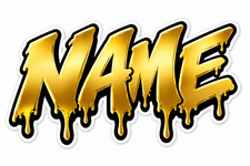 Custom Name Sticker Graffiti Personalized Decal Any Name Car Laptop picture