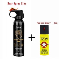Feloiy 20Ft Bear Deterrent Repellent Spray 11Oz W/ 1 Pack Free Peper Spray 1/2oz picture