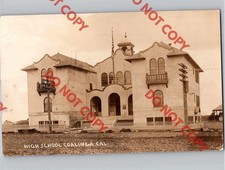 c1911 High School COALINGA California CA Fresno County RPPC Real Photo Postcard picture