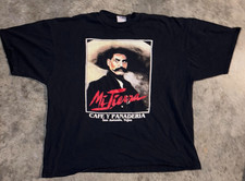 Vintage Jerzees Mi Tierra Cafe Y Panaderia T Shirt Mens Black Graphic Cotton picture