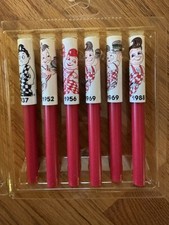 1988 Bob's Big Boy - Commemorative Pens - Set of 6 in original Plastic Container picture