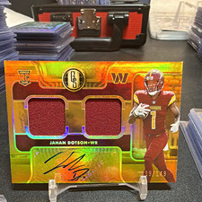 Panini 2022 Gold Standard Jahan Dotson RC Auto Dual Patch #255 /149 Commanders picture