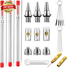 21 Pieces Airbrush Nozzle Cap Kit Airbrush Needle Replacement Parts Airbrush Nee picture