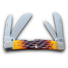 J.B.F. CHAMPLIN CUTLERY KNIVES USA 2026 VINTAGE AMBER JIGGED BONE CONGRESS KNIFE picture