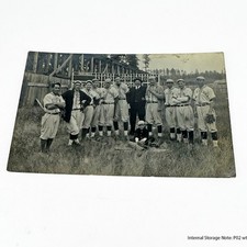 Vintage 1910s-20s Baseball Team Photo Postcard - EMMA Team Scoreboard Field picture