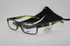 NEW NIKE 7090 320 DARK GREEN AUTHENTIC EYEGLASSES 53-17 picture