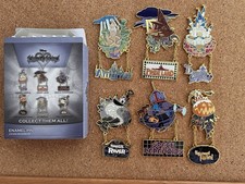 FULL SET KINGDOM HEARTS Pin Worlds/Planets Monogram Dangle Pin GameStop picture
