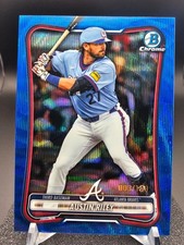 2026 BOWMAN CHROME AUSTIN RILEY BLUE WAVE REFRACTOR 3/150 ATLANTA BRAVES #92 picture