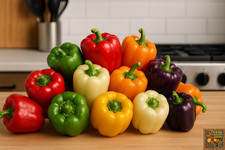 100 Heirloom Rainbow Mixed Bell Pepper Seeds - Large&Sweet - Every Bell Color picture