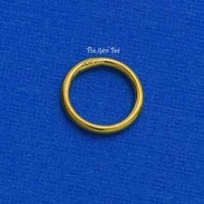 8MM 18 Gauge 14K Solid Yellow Gold Large Round CLOSED Jump O Ring Finding picture