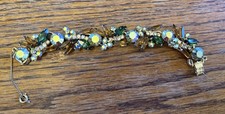 Verified 3386 Juliana D&E Blue Aurora Borealis Rhinestone 5-Link Bracelet picture