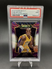 2014-15 Panini Select Concourse Kobe Bryant #20 Purple & White Prizm PSA 9 Rare picture