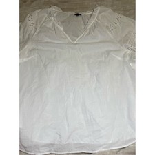 Talbots white eyelet top picture