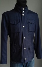 Suitsupply Milford Field Jacket Navy Blue Vitale Barberis Canonico Wool Size S picture