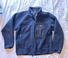 Patagonia Retro X Deep Pile Fleece Jacket Men XL Blue Full Zip picture