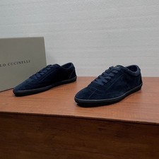Brunello Cucinelli Men's New Suede Casual Sneakers – Size 44 picture