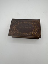 Antique 1849 Mini Methodist Hymnal Wesley Hymns Gold Leather Episcopal Church picture