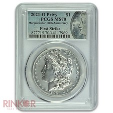 2021-O Privy $1 Morgan Dollar 100th Anniversary First Strike PCGS MS 70 picture