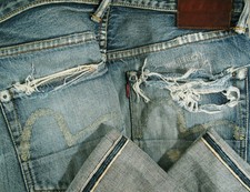 HOT VTG JAPANESE Men's EVISU NO:2 RELAXED LOOSE SELVEDGE Jeans 31x35 (Fit 29x30) picture