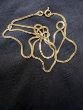 Authentic UNOAERRE 18K Solid Yellow Gold 750 Italian Wheat Chain Necklace 20 In. picture