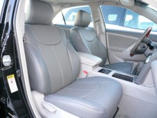 Clazzio PVC Synthetic Leather Gray Seat Covers for 2012-2017 Toyota Camry L LE picture