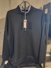 NWT - Antigua Golf - Men's Quarter Zip Leader Pullover - Black/Silver - Large picture