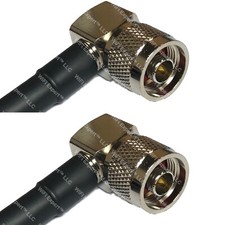 RFC400UF N MALE ANGLE to N MALE ANGLE Coaxial RF Cable USA-Ship Lot picture