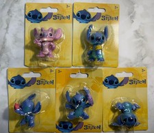 Disney Stitch & Angel Just Play 2” Mini Figures Complete Set 5 Piece New Sealed picture